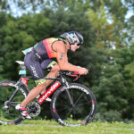What is the race format for an aquabike triathlon?